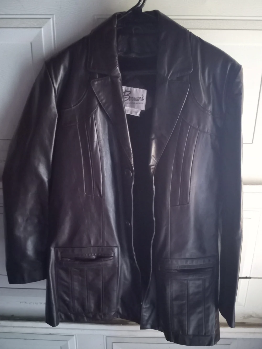 Men's Dark Brown Leather Jacket by Brunini's - Lightweight Shirt Jacket